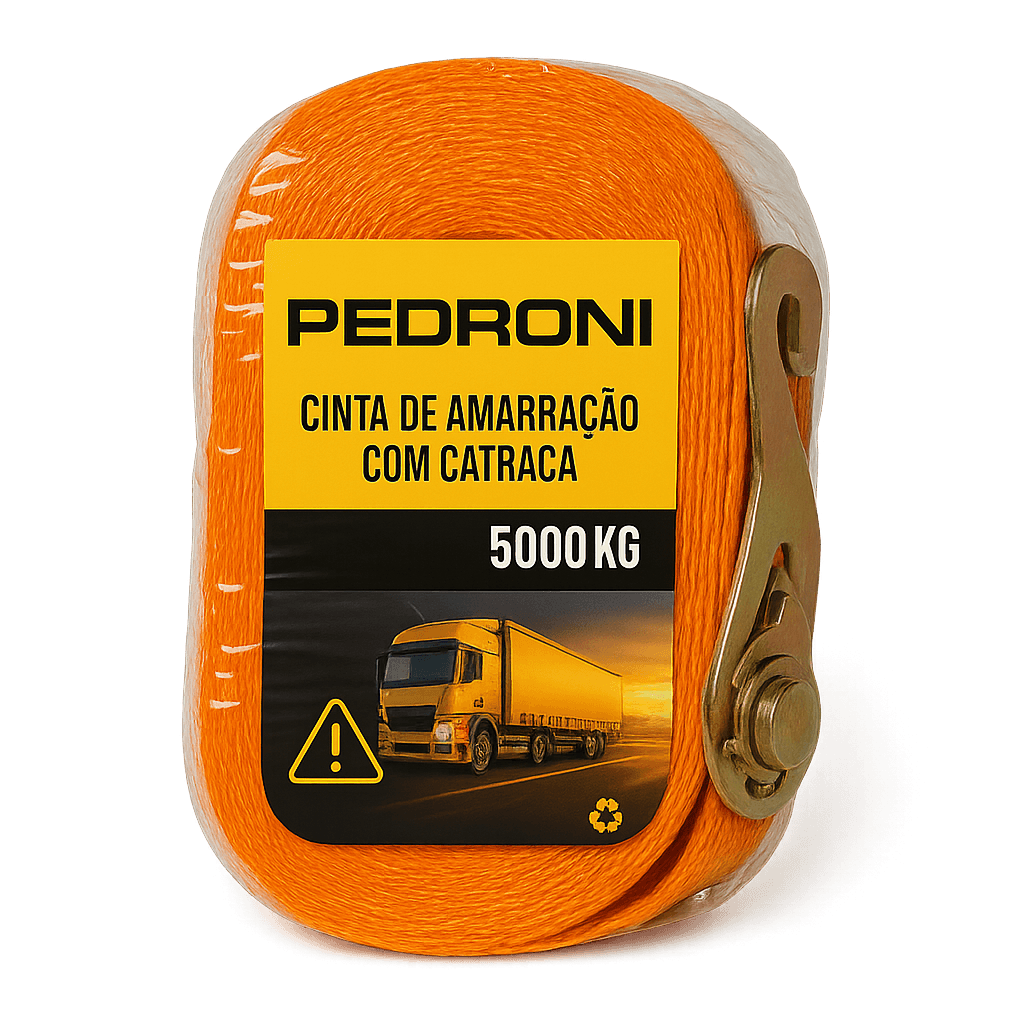 Cinta de amarração com catraca de 5000 kg